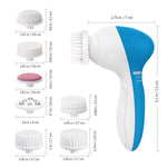 PIXNOR 7 in 1 Electric Facial Cleaning Brush Skin Care Beauty Device Spa Brush Skin Massage Tool - Classy & Unique