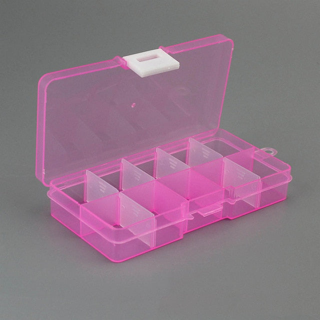 10 Grids Compartments Plastic Case - Classy & Unique