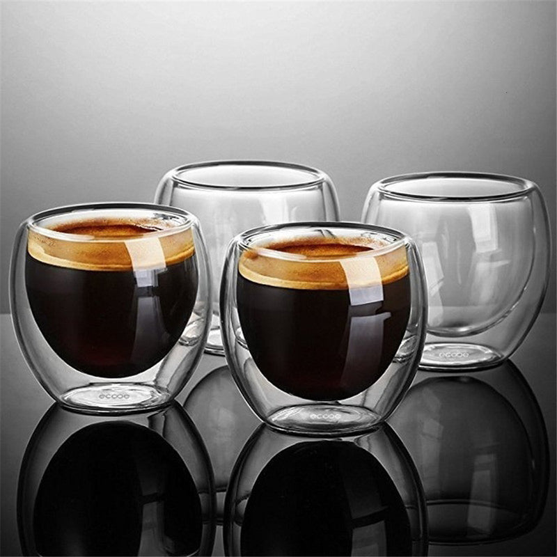 Heat-resistant Double Wall Glass Cup - Classy & Unique