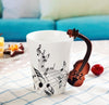 Music Violin Style Guitar Ceramic Mug - Classy & Unique