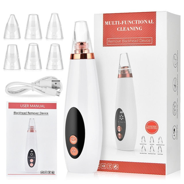 Blackhead Remover Vacuum Pore Cleaner Electric Nose Face Deep Cleansing Skin Care Machine \ Beauty Tool - Classy & Unique